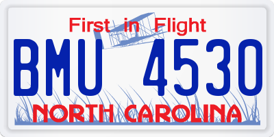 NC license plate BMU4530