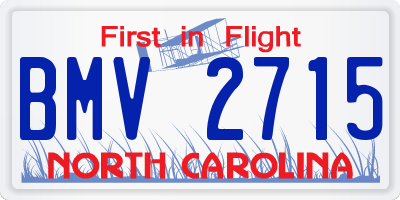 NC license plate BMV2715