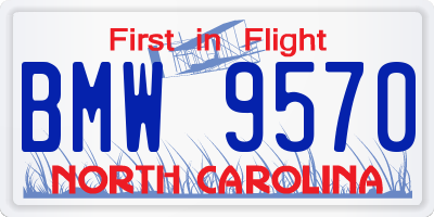 NC license plate BMW9570