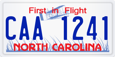 NC license plate CAA1241
