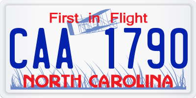NC license plate CAA1790