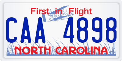 NC license plate CAA4898