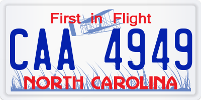 NC license plate CAA4949