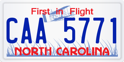NC license plate CAA5771