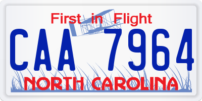 NC license plate CAA7964