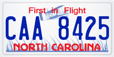 NC license plate CAA8425