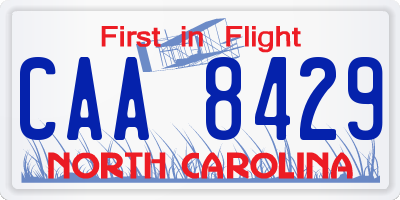 NC license plate CAA8429