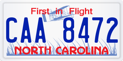 NC license plate CAA8472