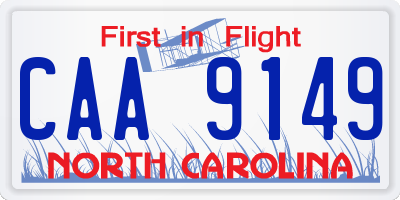 NC license plate CAA9149