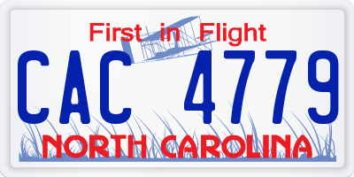 NC license plate CAC4779