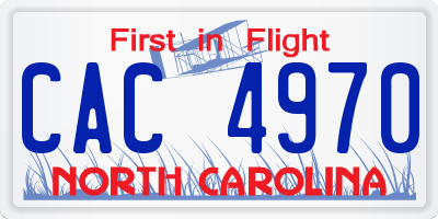 NC license plate CAC4970