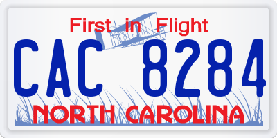 NC license plate CAC8284