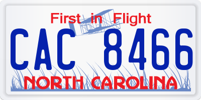 NC license plate CAC8466
