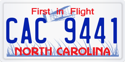 NC license plate CAC9441