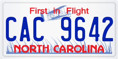NC license plate CAC9642