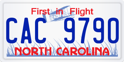 NC license plate CAC9790