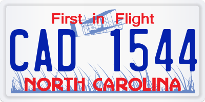 NC license plate CAD1544