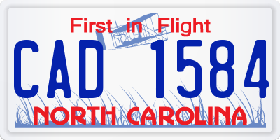 NC license plate CAD1584