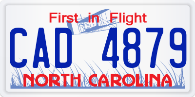 NC license plate CAD4879