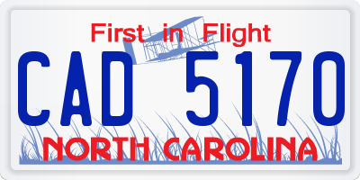 NC license plate CAD5170