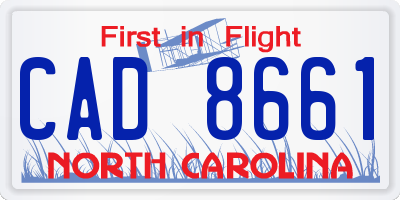 NC license plate CAD8661
