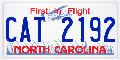 NC license plate CAT2192