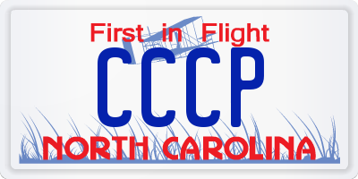 NC license plate CCCP