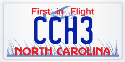 NC license plate CCH3