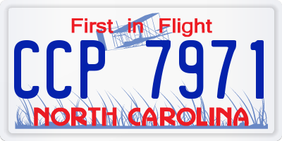 NC license plate CCP7971