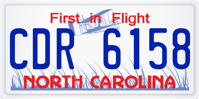 NC license plate CDR6158