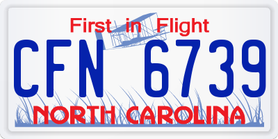 NC license plate CFN6739