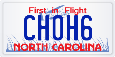 NC license plate CH0H6