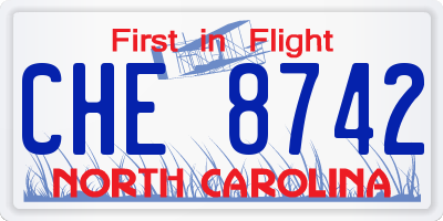 NC license plate CHE8742