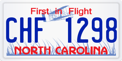 NC license plate CHF1298