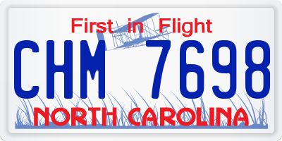 NC license plate CHM7698