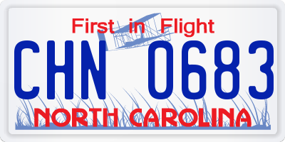 NC license plate CHN0683