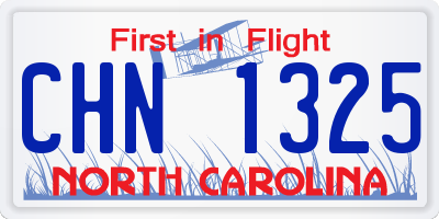 NC license plate CHN1325