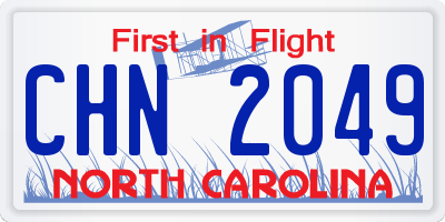 NC license plate CHN2049