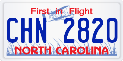 NC license plate CHN2820