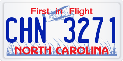 NC license plate CHN3271