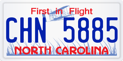 NC license plate CHN5885