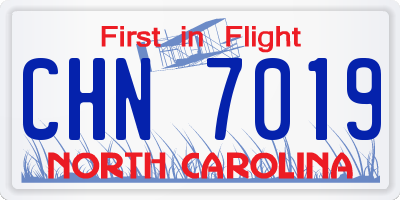 NC license plate CHN7019