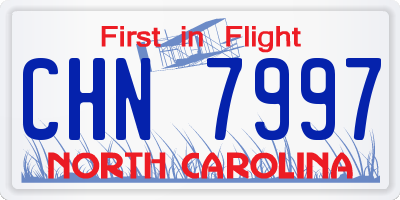 NC license plate CHN7997