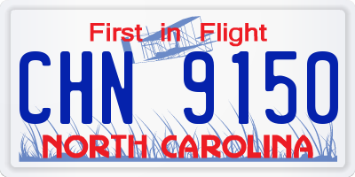 NC license plate CHN9150