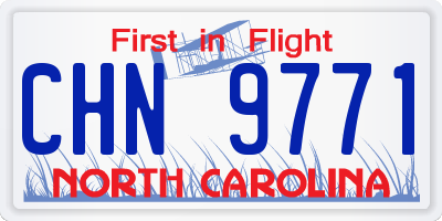NC license plate CHN9771