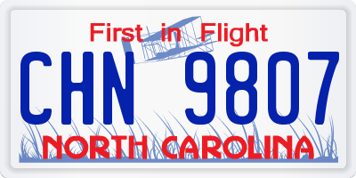 NC license plate CHN9807