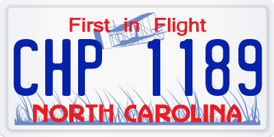 NC license plate CHP1189