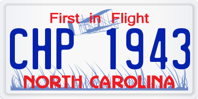 NC license plate CHP1943