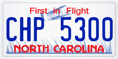 NC license plate CHP5300