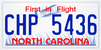 NC license plate CHP5436